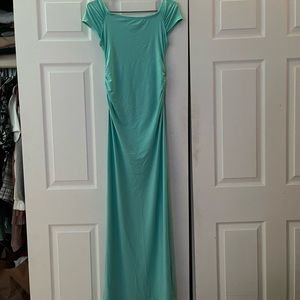 Blue maternity dress